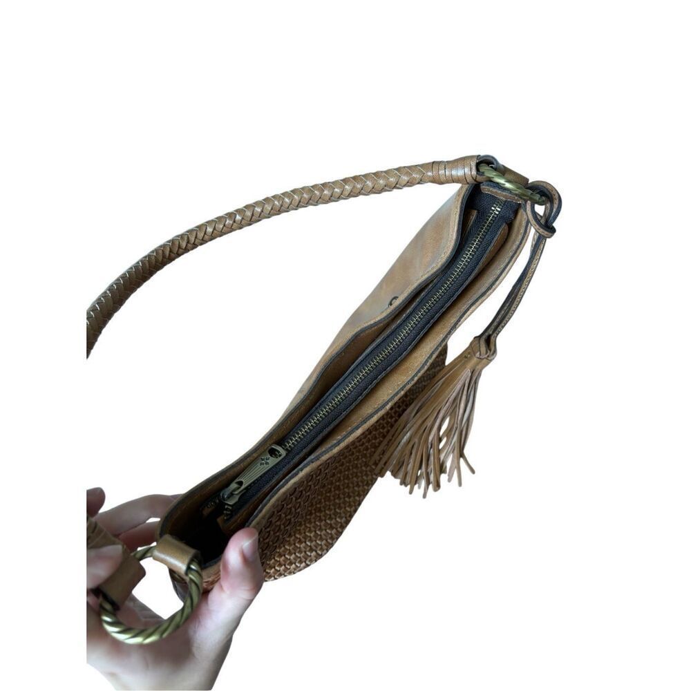 PATRICIA NASH Castelli woven leather shoulder hobo bag BROWN - Picture 5 of 10